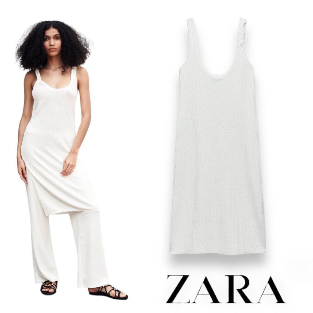 Zara | White | Textured Woven Tunic